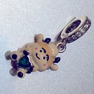 S925 Cute Cow Charm Pendant
